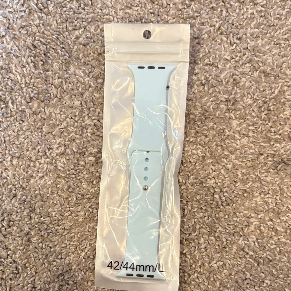 Light Blue Silicone Watch Band for 42/44mm Smartwatches